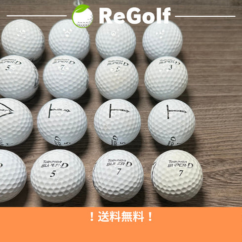 【中古】 【送料無料】 ロストボール トブンダ スーパー D ホワイト 20球 ABランク ゴルフボール リゴルフ